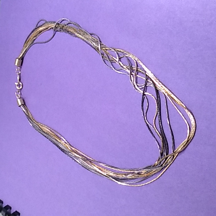 Gold And Silver Tone Mulyi Chain Necklace